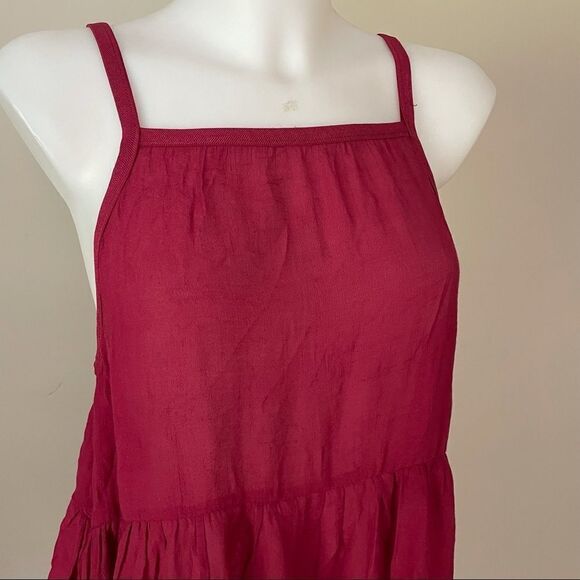 ANTHROPOLOGIE OUT FROM UNDER STRAPPY OPEN BACK SLEEVELESS SLIP DRESS RED SZ M‎ - Picture 2 of 10